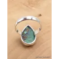 Bague argent Azurite Boulder Taille 63 - Bijoux en Azurite