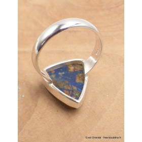 Bague argent Azurite Boulder triangulaire T 60 Bagues pierres naturelles XV61.7