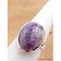 Bague Opale flamme violette ovale taille 55 Bijoux en Opales AW120.1