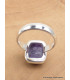 Bague Opale flamme violette rectangulaire taille 55 Bijoux en Opales AW120.2