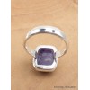 Bague Opale flamme violette rectangulaire taille 55 Bijoux en Opales AW120.2