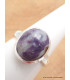 Bague Opale flamme violette et blanche taille 57 Bijoux en Opales AW120.3