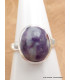 Bague Opale flamme violette et blanche taille 57 Bijoux en Opales AW120.3