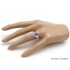 Bague Opale flamme violette et blanche taille 57 Bijoux en Opales AW120.3