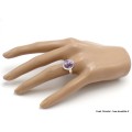 Bague Opale flamme violette et blanche taille 57 Bijoux en Opales AW120.3