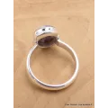 Bague Opale flamme violette et blanche taille 57 - Bijoux en Opales