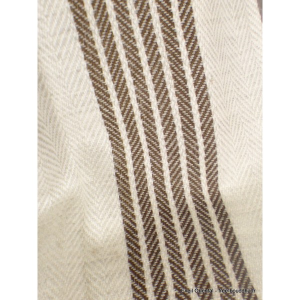 Echarpe homme laine cachemire ecru café Echarpe pour Homme NECH1