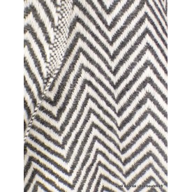 Écharpe laine cachemire homme – Blanc noir artisanal