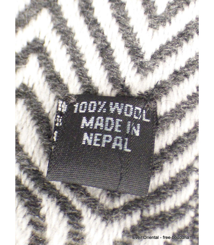 Echarpe homme laine cachemire blanc noir Echarpe pour Homme NECH2