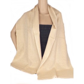 Echarpe homme laine cachemire beige doré Nos Châles NECH7