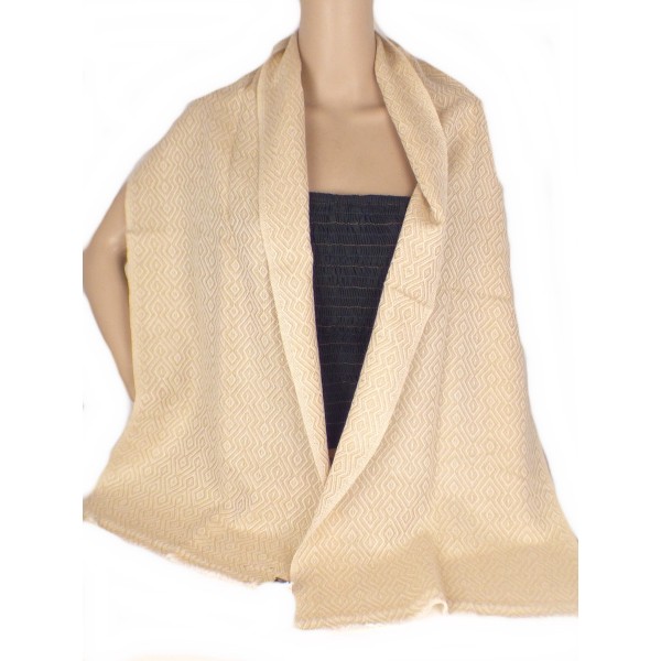 Echarpe homme laine cachemire beige doré Echarpe pour Homme NECH7