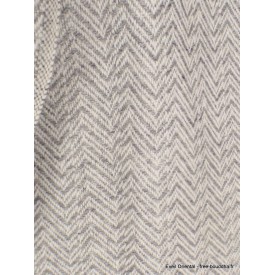 Écharpe homme fines rayures écru gris en laine et cachemire – Népal