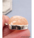 Pendentif Sélénite orange semi-ronde épaisse Pendentifs pierres naturelles XV65.1