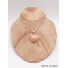 Pendentif Sélénite orange semi-ronde épaisse Pendentifs pierres naturelles XV65.1