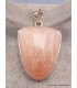 Pendentif Sélénite orange semi-ovale Pendentifs pierres naturelles XV65.2