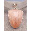 Pendentif Sélénite orange semi-ovale Pendentifs pierres naturelles XV65.2