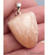 Pendentif Sélénite orange semi-ovale Pendentifs pierres naturelles XV65.2
