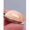Pendentif Sélénite orange semi-ovale Pendentifs pierres naturelles XV65.2