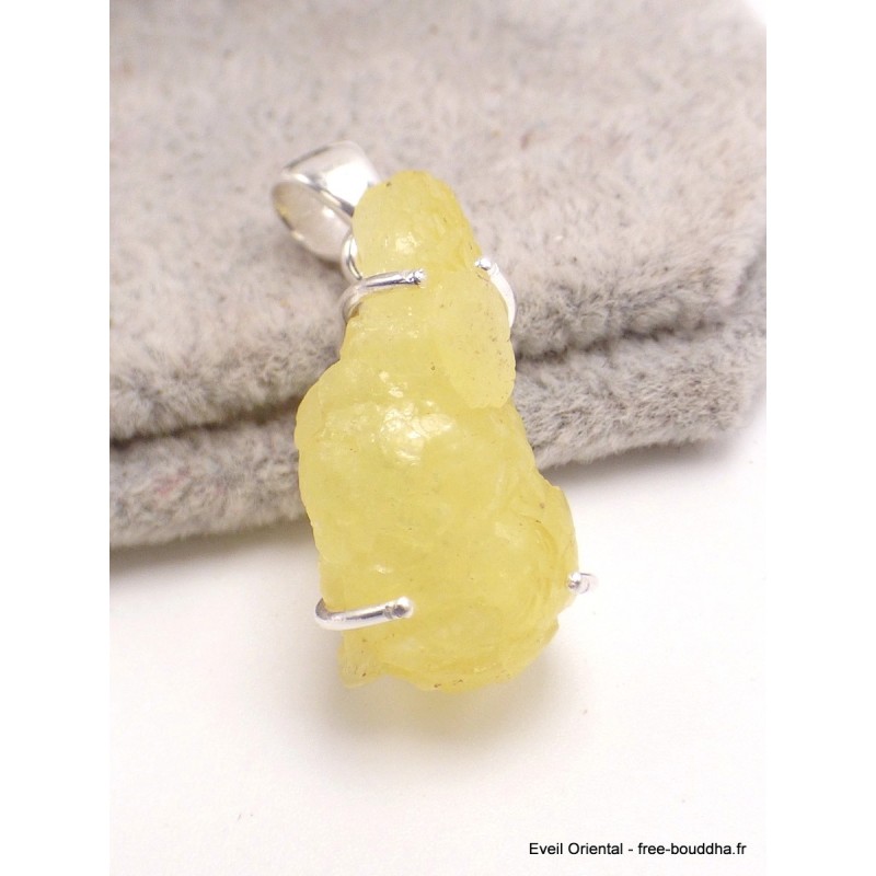 Pendentif Brucite jaune pierre naturelle Pendentifs pierres naturelles PU74.3