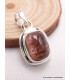 Pendentif Tourmaline rose ocre rectangulaire Pendentifs pierres naturelles PU37.2