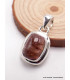 Pendentif Tourmaline rose ocre rectangulaire Pendentifs pierres naturelles PU37.2