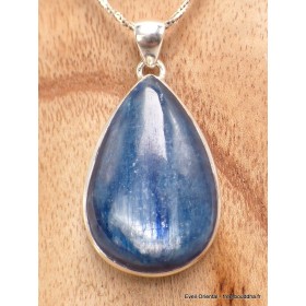 Gros Pendentif goutte Cyanite bleue cabochon Bijoux en Cyanite Bleue PU60.2