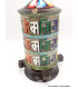 Gros moulin à prières bouddhiste de table coloré Moulins à Prières tibétains ref 3851