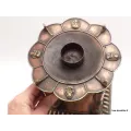 Rare Moulin à prières 4 pilliers métal vieilli 30 cm - Moulins à Prières tibétains