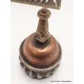 Rare Moulin à prières 4 pilliers métal vieilli 30 cm - Moulins à Prières tibétains
