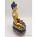 Bouddha de Médecine statuette peinte à la main 22 cm Statuettes Bouddhistes BLUEB3-a