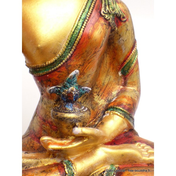 Bouddha de Médecine statuette peinte à la main 22 cm Statuettes Bouddhistes BLUEB3-a