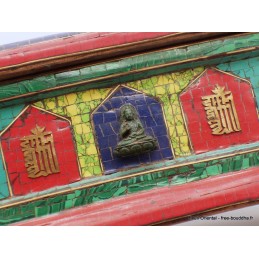 Exclusif brûleur d'encens tibétain serti de pierres Brûleurs et porte-encens BEPN4