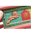 Exclusif brûleur d'encens tibétain serti de pierres - Porte-encens tibétains