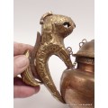 Théière tibétaine Dragon en cuivre et laiton Artisanat tibétain bouddhiste TH4