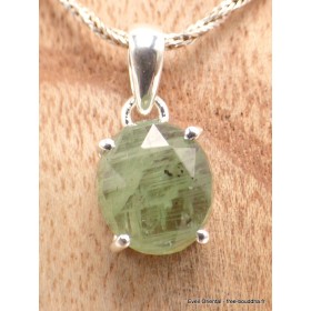 Pendentif Cyanite verte facettée ronde Bijoux en Cyanite Verte PAC79.1