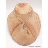 Pendentif Cyanite verte facettée ronde Bijoux en Cyanite Verte PAC79.1