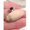 Pendentif Célestobarite oval et onyx noir Bijoux en Célestobarite AW11.2