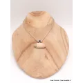 Pendentif Célestobarite oval et onyx noir - Bijoux en Célestobarite