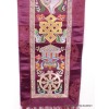 Tenture bouddhiste 8 signes auspicieux violine Tentures tibétaines Bouddha HQTEN7