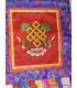 Tenture tibétaine brodée noeud infini divers coloris Tentures tibétaines Bouddha BRO6