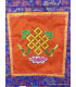 Tenture tibétaine brodée noeud infini divers coloris Tentures tibétaines Bouddha BRO6