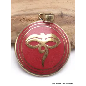 Bijou tibétain pendentif Om réversible - Pendentifs tibétains bouddhistes