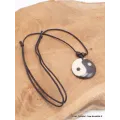 Pendentif tibétain Ying Yang os de buffle - Pendentifs tibétains bouddhistes