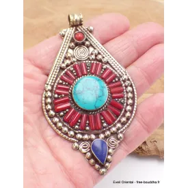 Bijou Pendentif népalais ethnique - Pendentifs tibétains bouddhistes