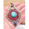Bijou Pendentif népalais ethnique Bijoux tibetains bouddhistes GHL04