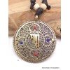 Bijou tibétain pendentif réversible Kalachakra Bijoux tibetains bouddhistes AAP13