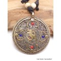 Bijou tibétain pendentif réversible Kalachakra Bijoux tibetains bouddhistes AAP13