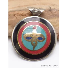 Bijou tibétain pendentif réversible double Dorjé - Pendentifs tibétains bouddhistes