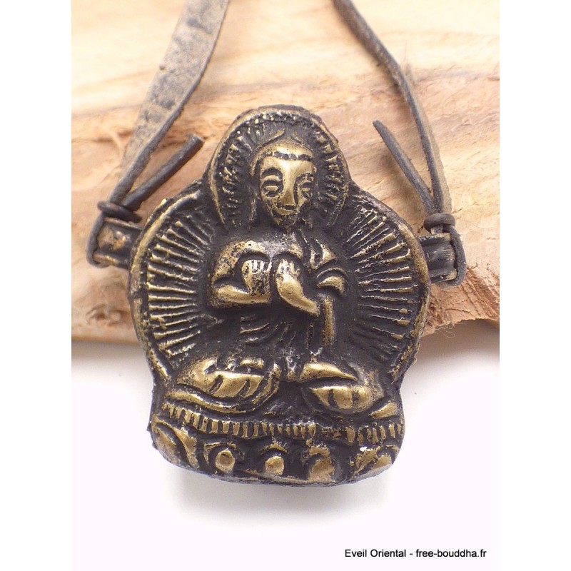 Amulette tibétaine pendentif ghau Bouddha
