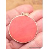 Pendentif tibétain Om sur fond rouge Bijoux tibetains bouddhistes 2668.1